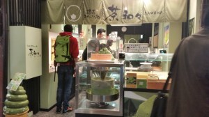 green tea desserts at nishiki market